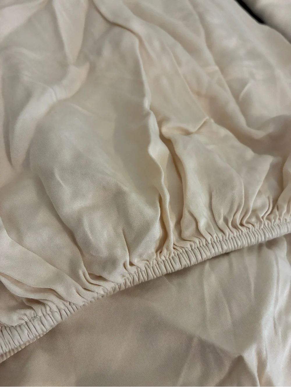 Neutral Ivory Fitted Sheet and Flat Sheet Twin Size Cozy Earth